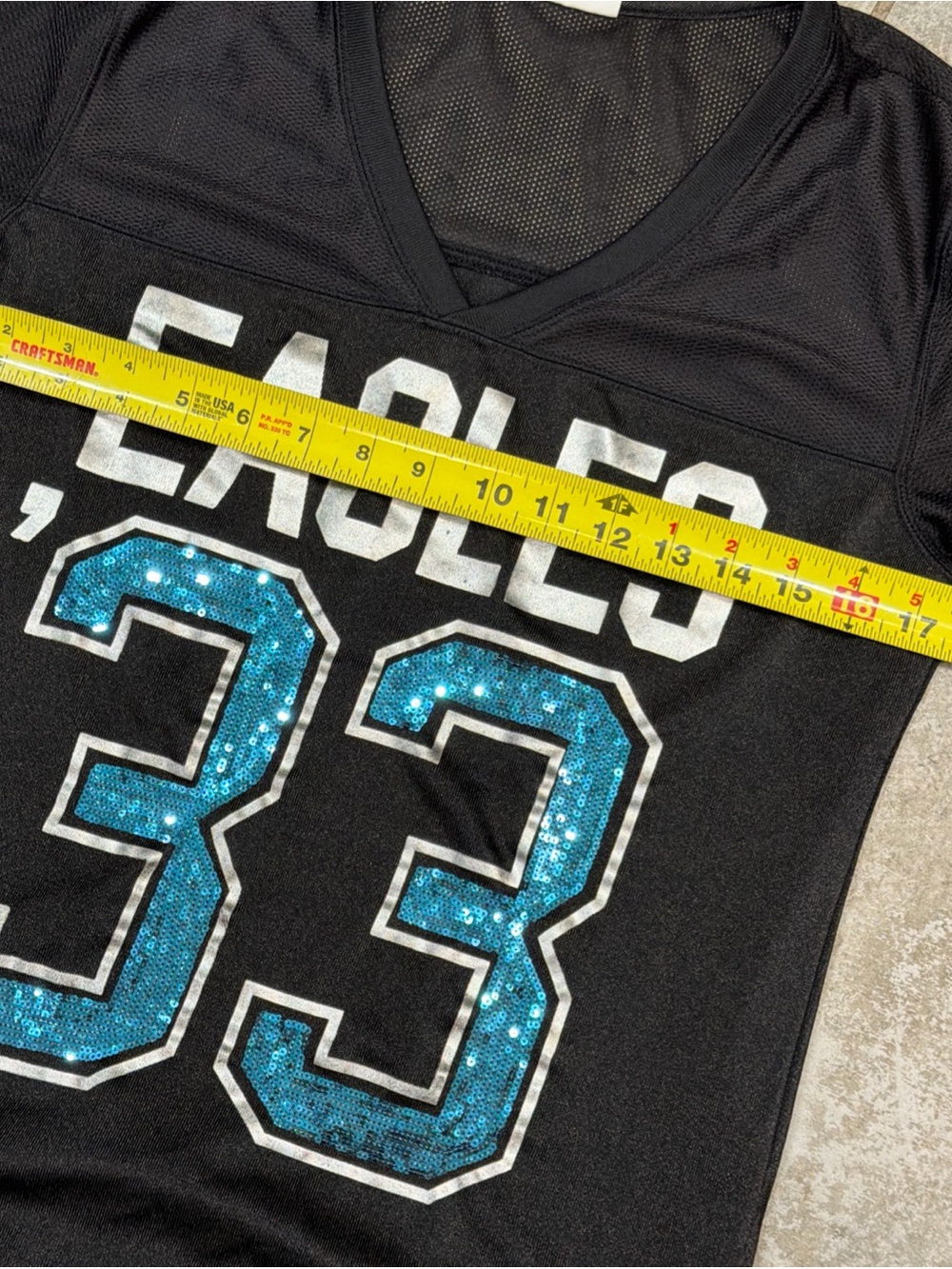 Y2K Pink Victoria’s Secret NFL Eagles ‘33’ Size Small Jersey Sequined - Picture 8 of 10